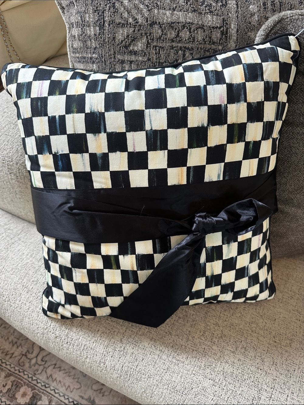 Gorgeous and rare Mackenzie Childs pillow
